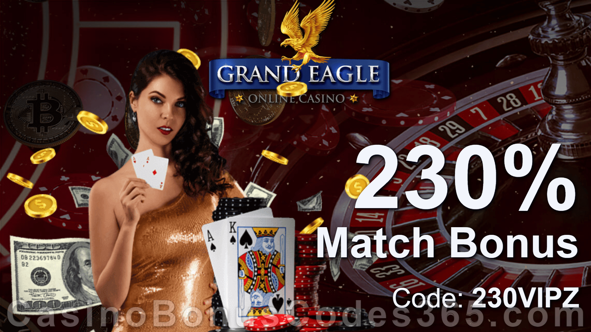 Grand Eagle Casino 230% Match Exclusive All Players Deposit Bonus