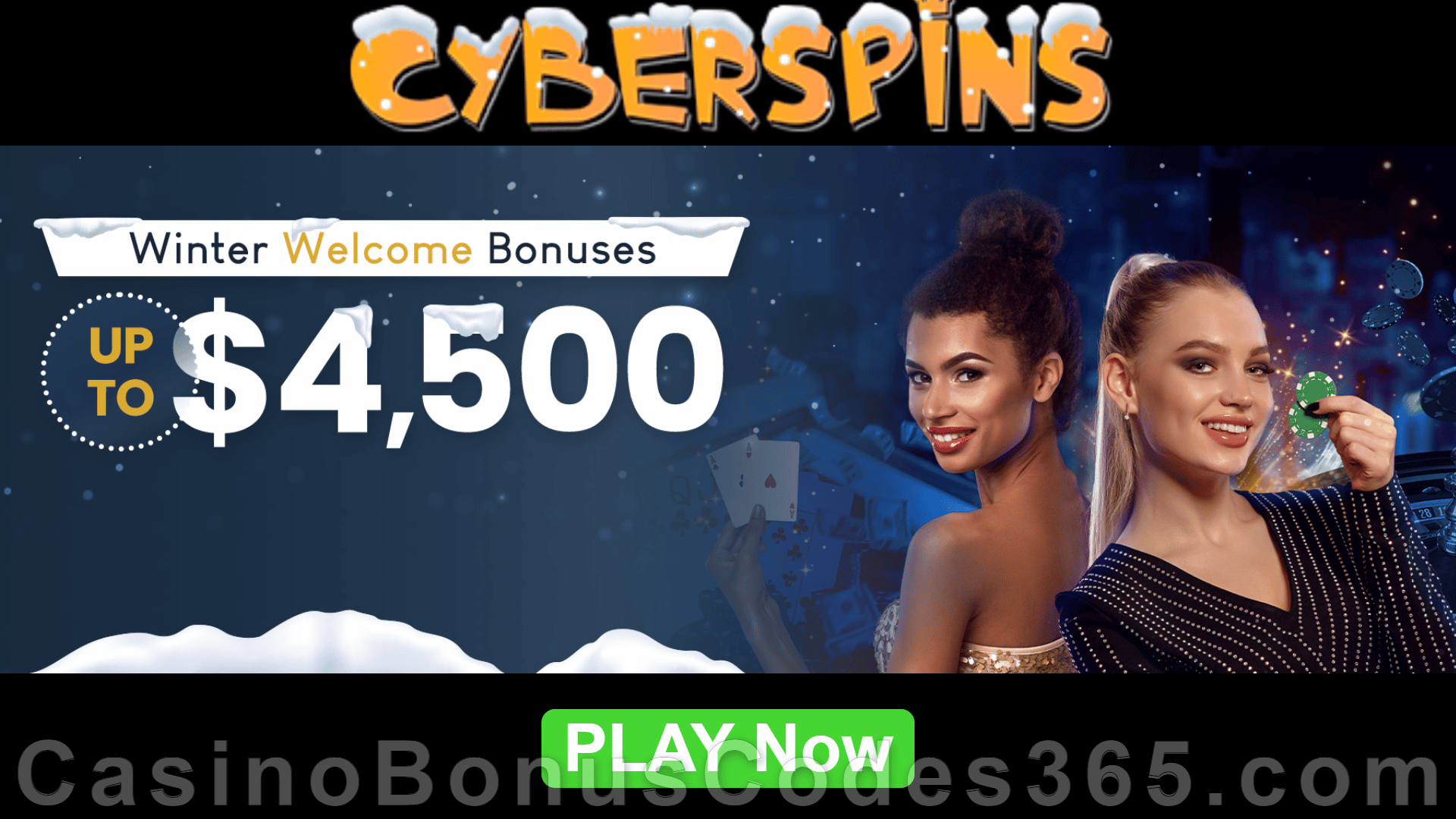 CyberSpins 100% Match up to $1000 First Deposit Bonus Pack