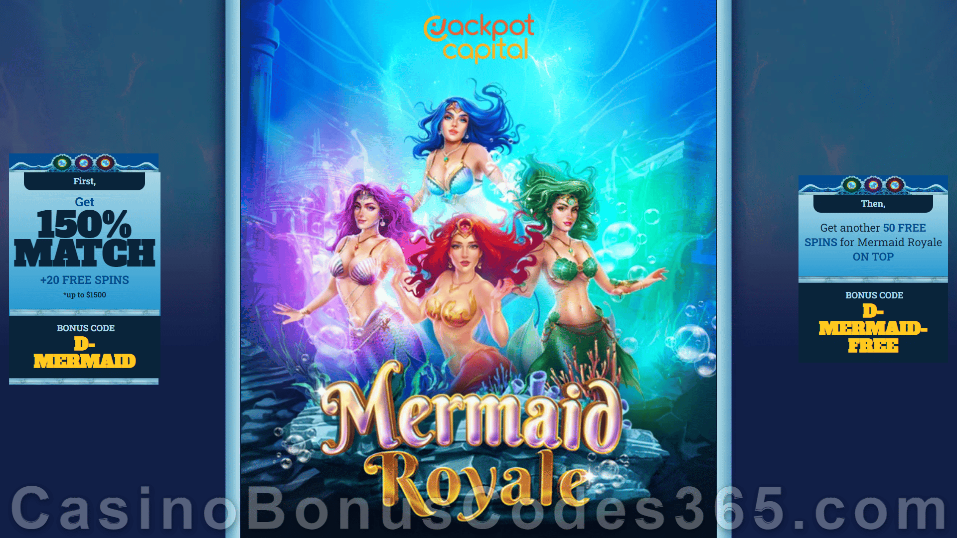 Jackpot Capital New RTG Game Mermaid Royale Bonus Pack