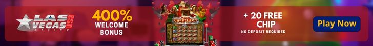 Las Vegas USA Casino $20 FREE Chip plus 400% Match Bonus Special Welcome Deal