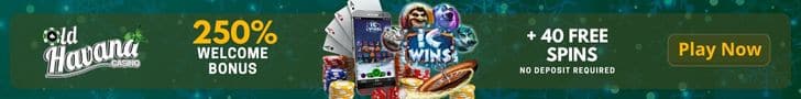 Old Havana Casino 250% Bonus plus 40 FREE RTG IC Wins Spins Special Christmas Special Deal