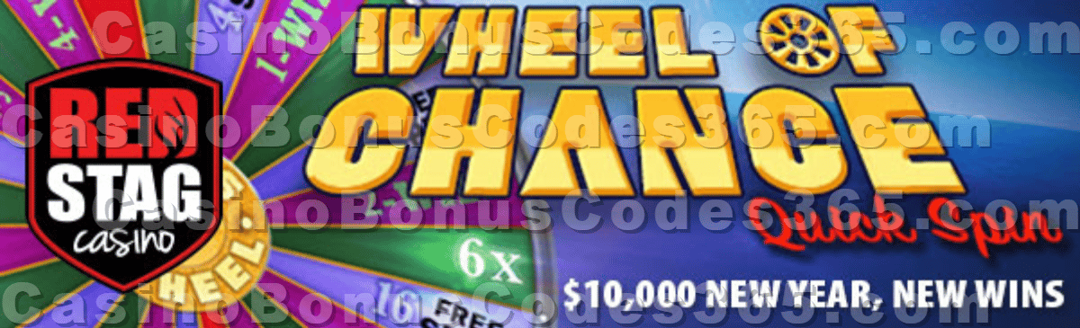 Red Stag Casino $10000 New Year New WINs WGS Wheel of Chance Quick Spins FREEroll