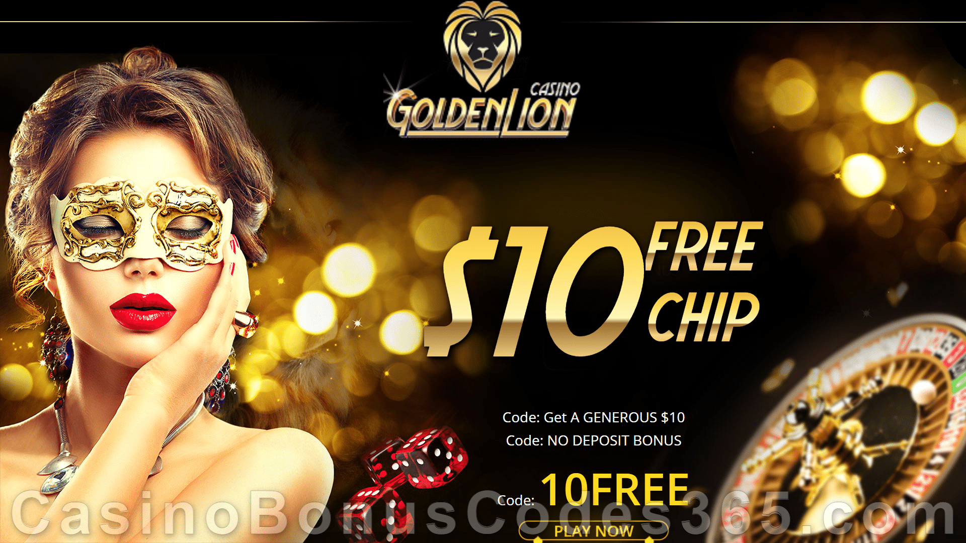 Golden Lion Casino $10 FREE Chip No Deposit Bonus