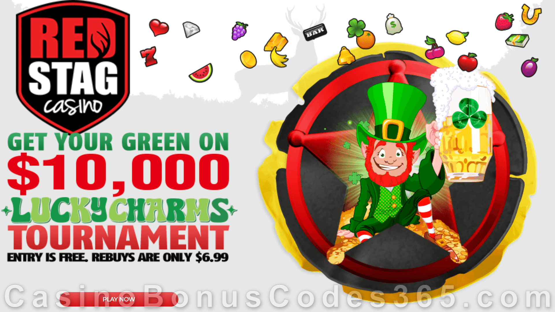 Red Stag Casino $10000 Lucky Charms FREEroll WGS Lucky Irish