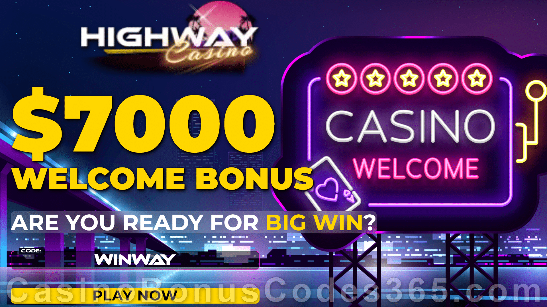 Highway Casino $7000 Welcome Bonus Package RTG SpinLogic