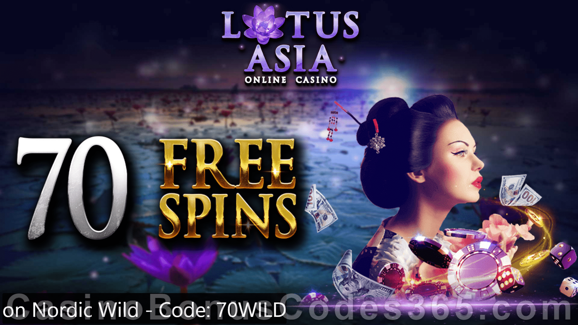 Lotus Asia Casino 50 FREE Spins on Saucify Nordic Wild Exclusive Deal