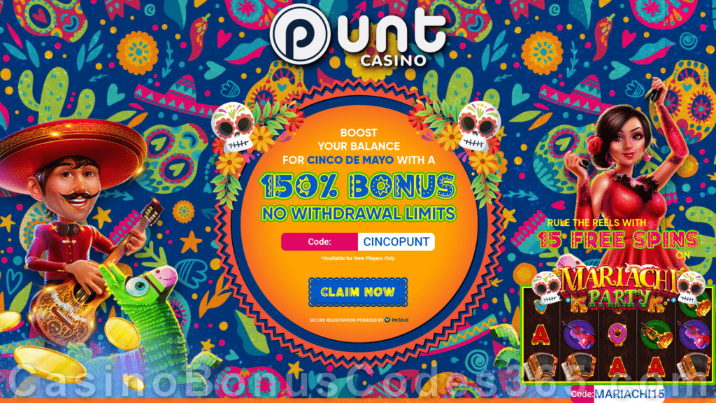 Punt Casino Free Spins Code Existing Players Punt Casino 15 FREE Spins on Mariachi Party No Deposit New Players Deal