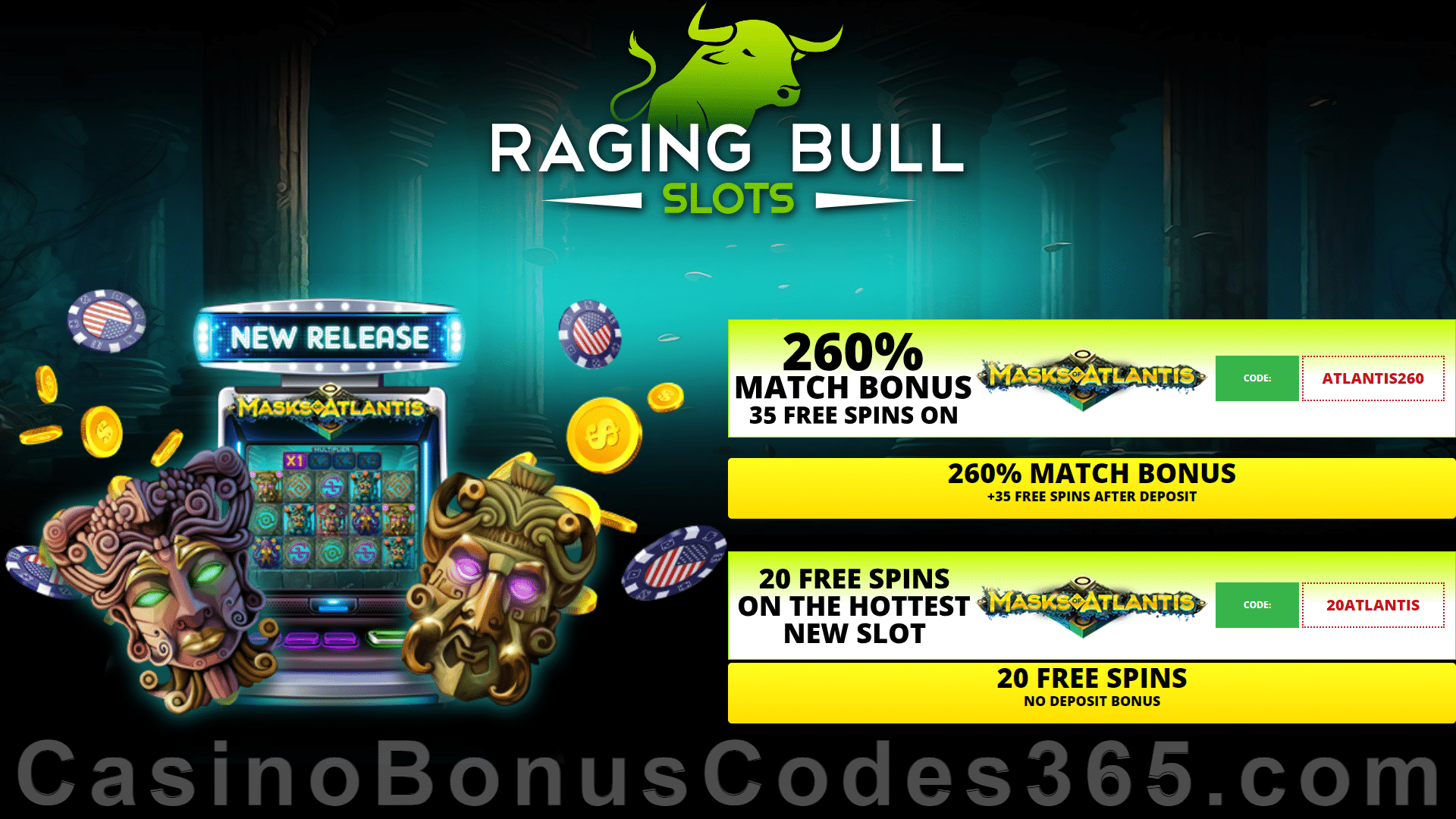 raging bull casino 400% match bonus