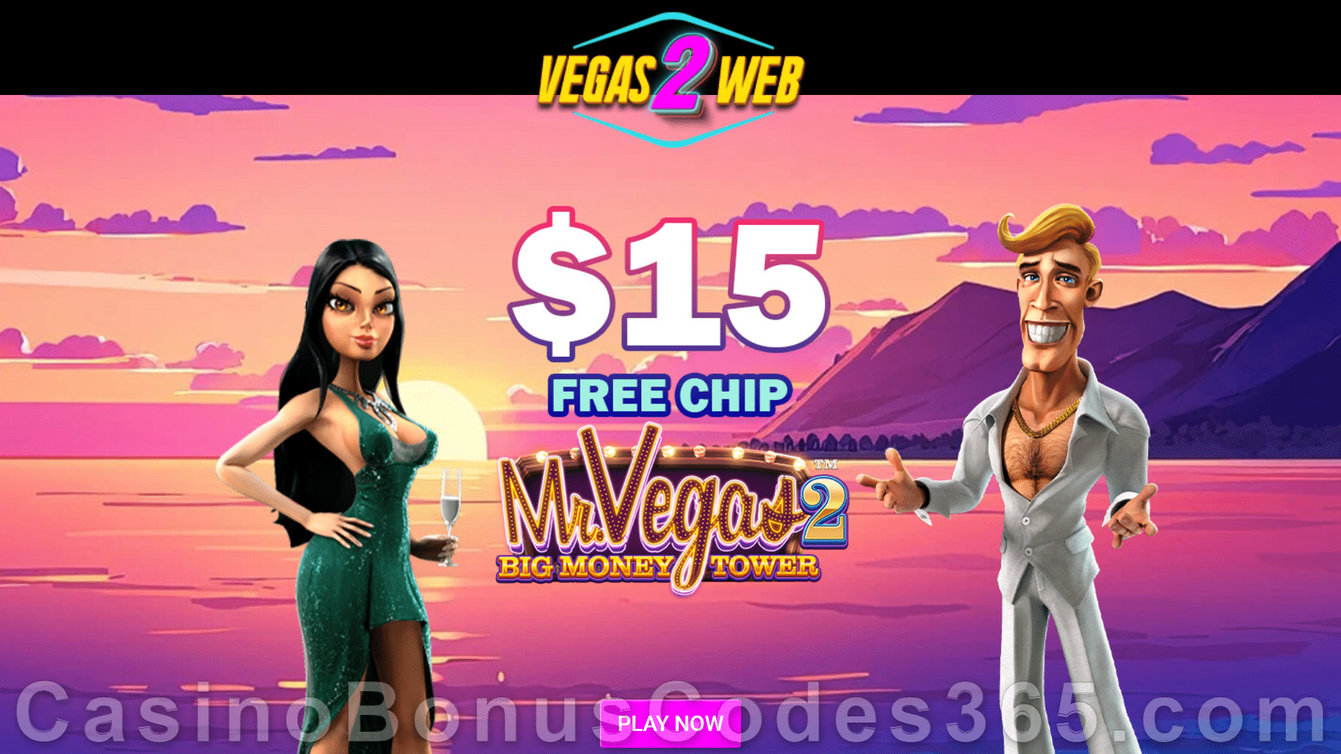 Vegas2Web Casino Exclusive 60 FREE Rival Gaming Mr. Vegas 2: Big Money Tower Spins No Deposit Sign Up Offer