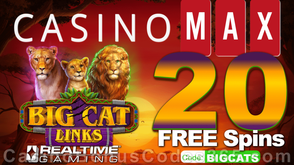 Casino Max 20 FREE Big Cat Links Spins RTG Game Special No Purchase ...