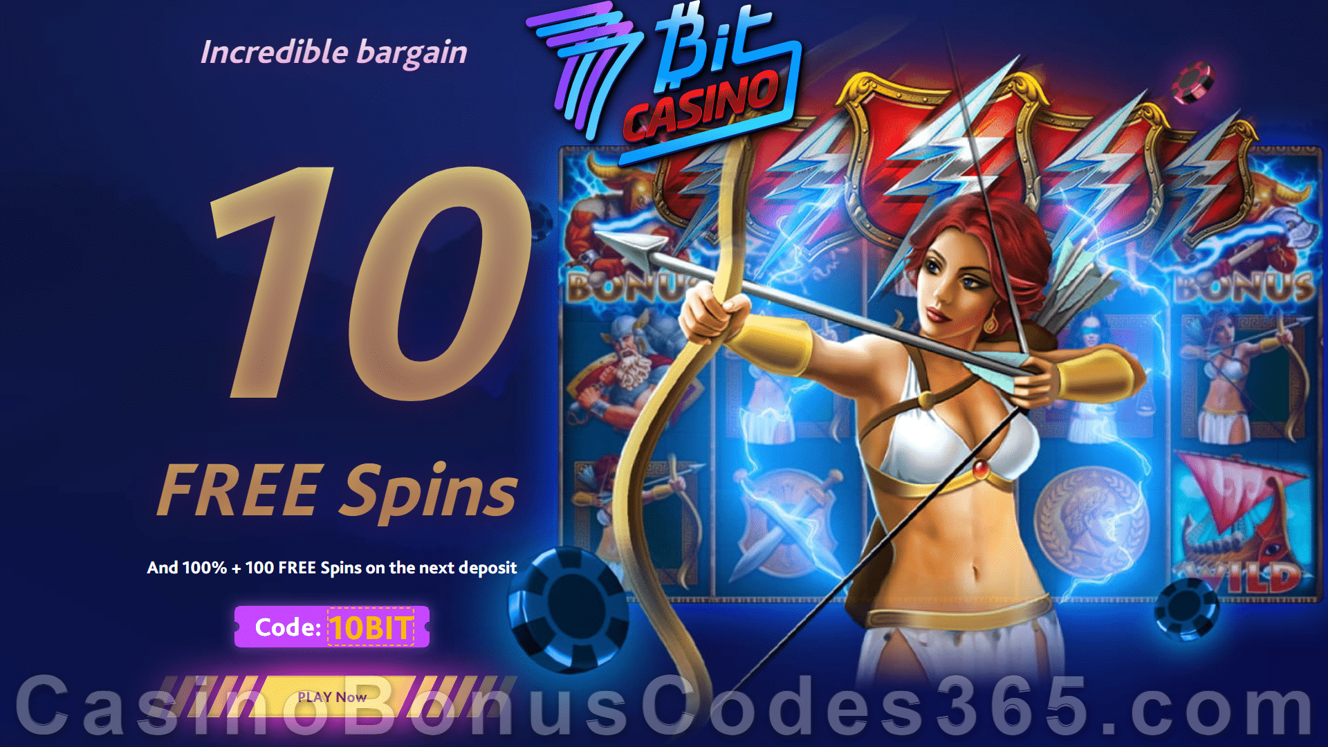 7BitCasino 10 FREE Spins on BGAMING Platinum Lightning Deluxe Exclusive No Deposit Welcome Deal