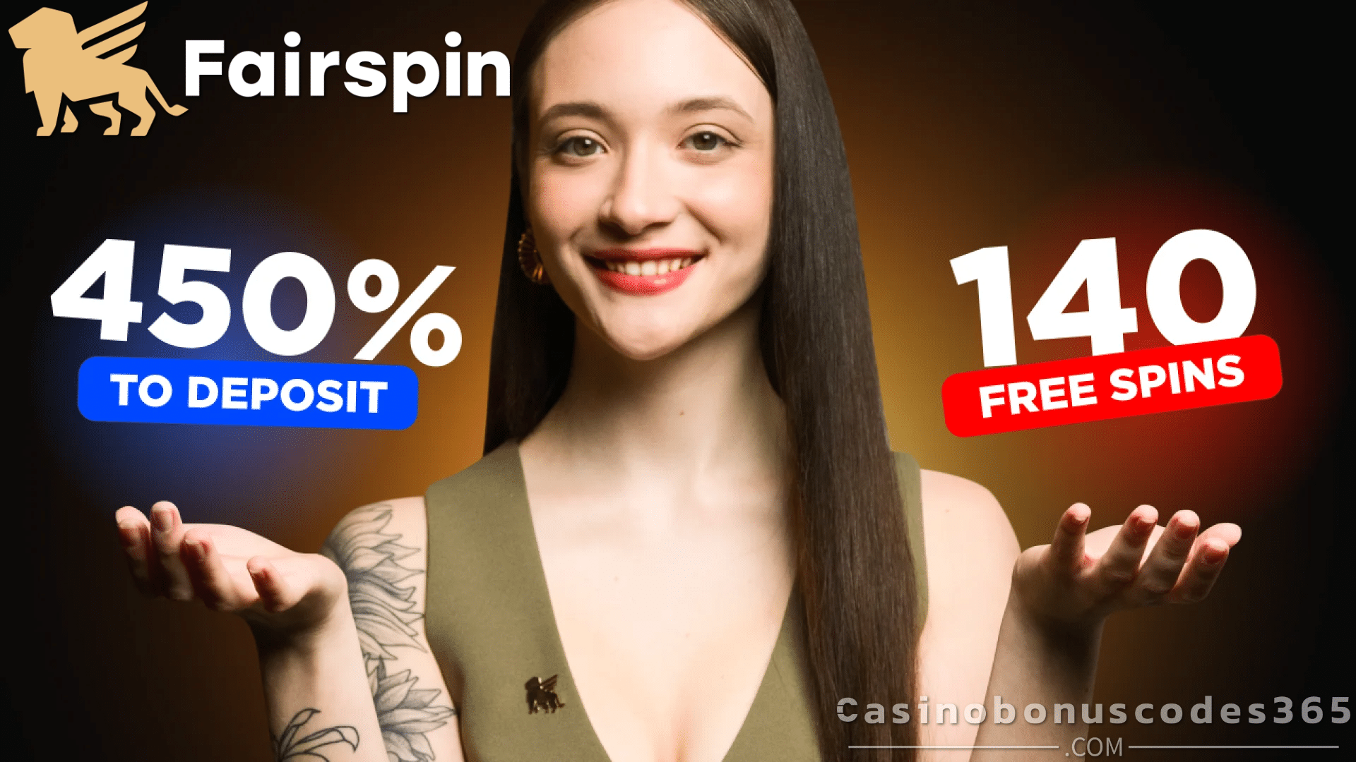 Fairspin Casino 450% Match Bonus plus 140 FREE Spins Welcome Bonus Pack