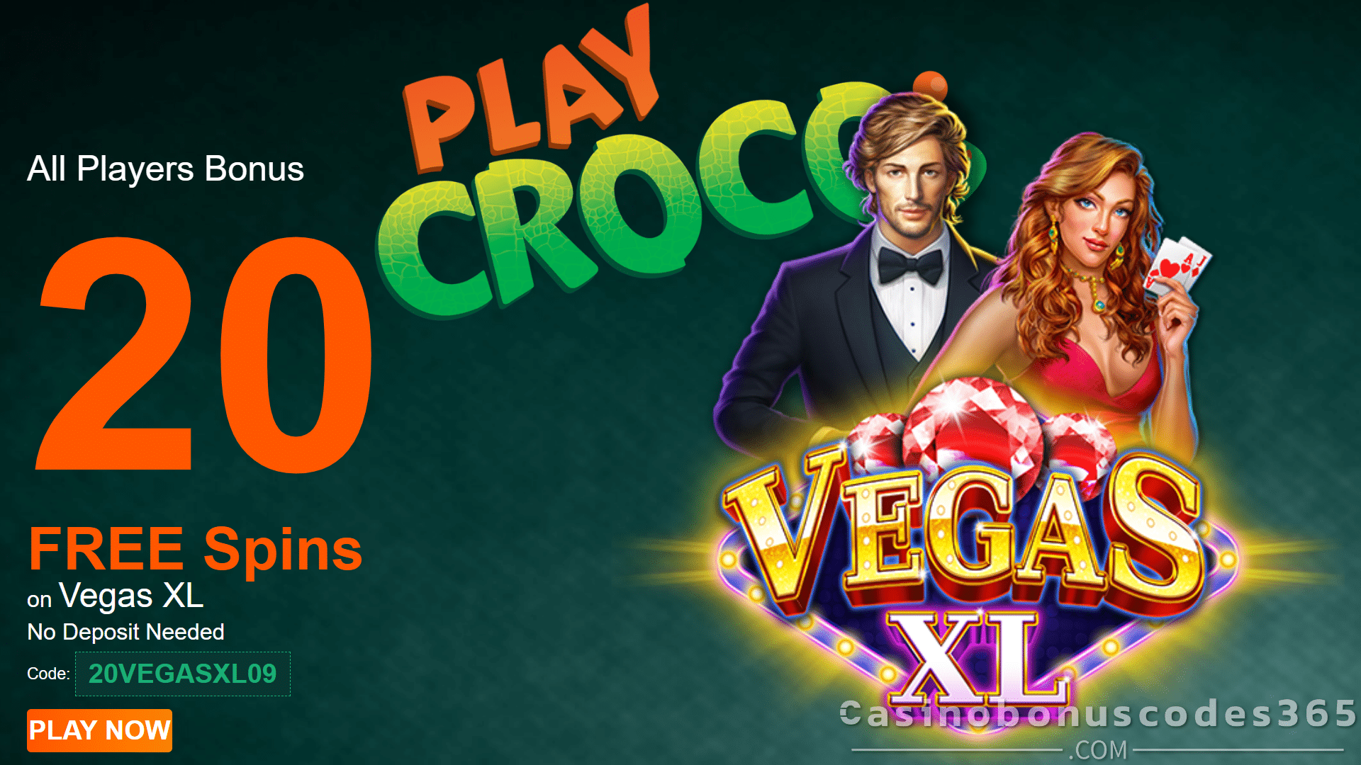 PlayCroco 20 FREE Spins on RTG Vegas XL New Players Special Offer