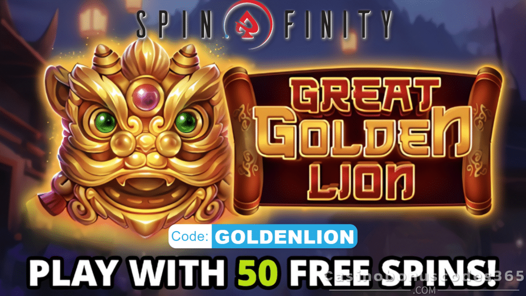 Unlock the Roaring Wins with Spinfinity's 50 FREE Great Golden Lion ...