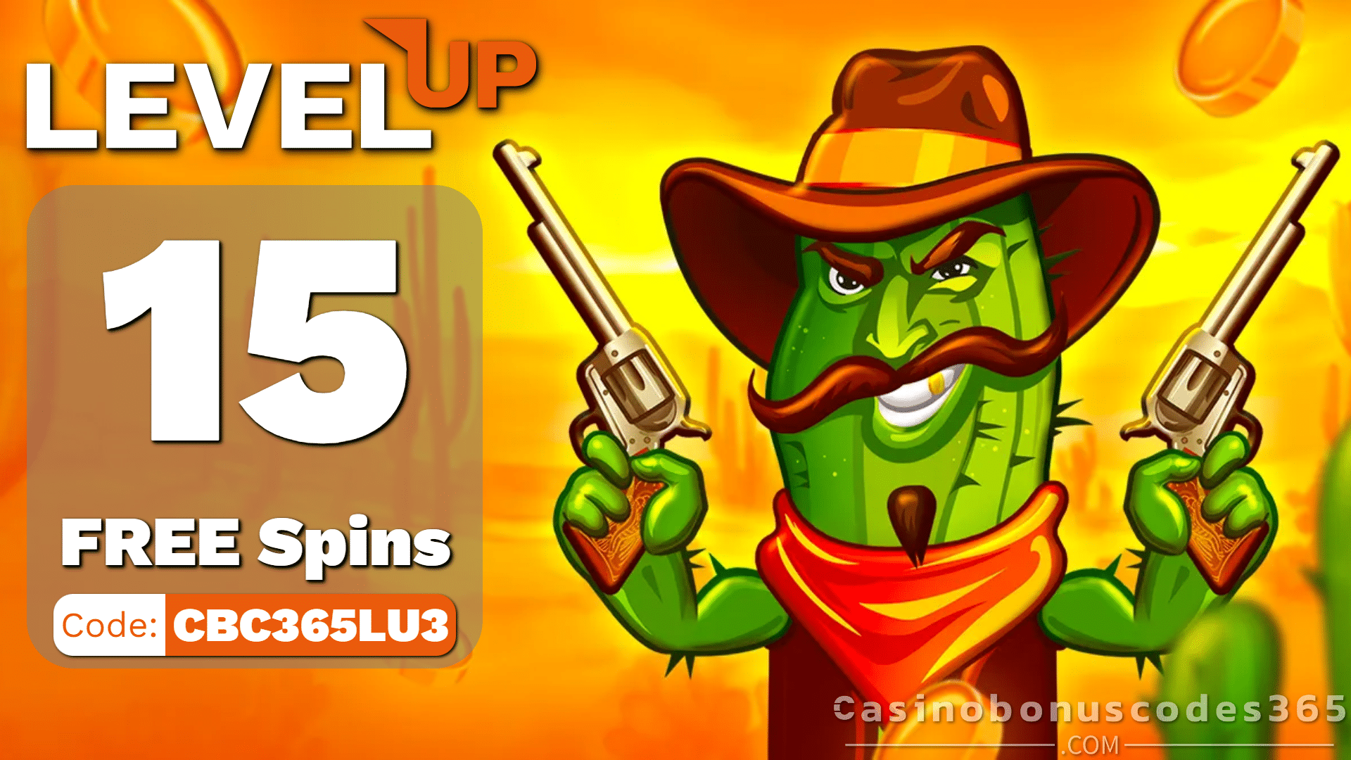 LevelUp Casino Exclusive 15 FREE Spins on Johnny Cash All Players No Deposit Bonus