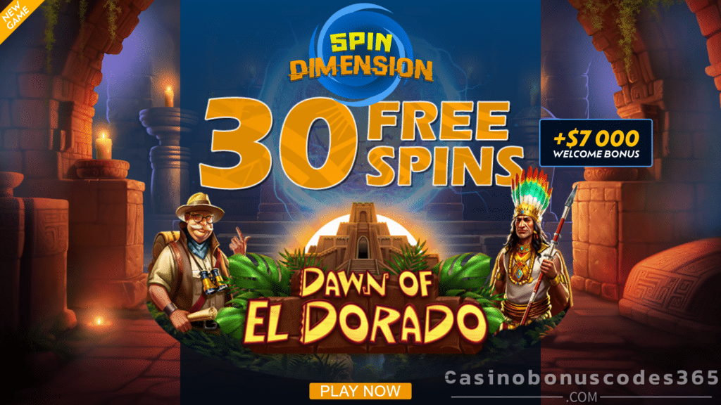 Spin Dimension's Exclusive No Purchase Sign Up Offer: 30 FREE Spins on ...