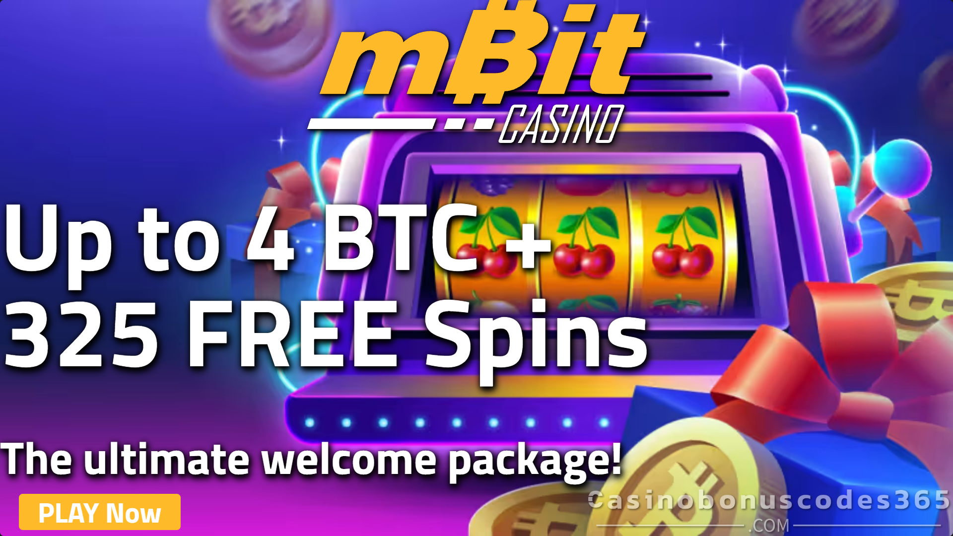 mBit Casino 4 BTC plus 300 FREE Spins Welcome Bonus
