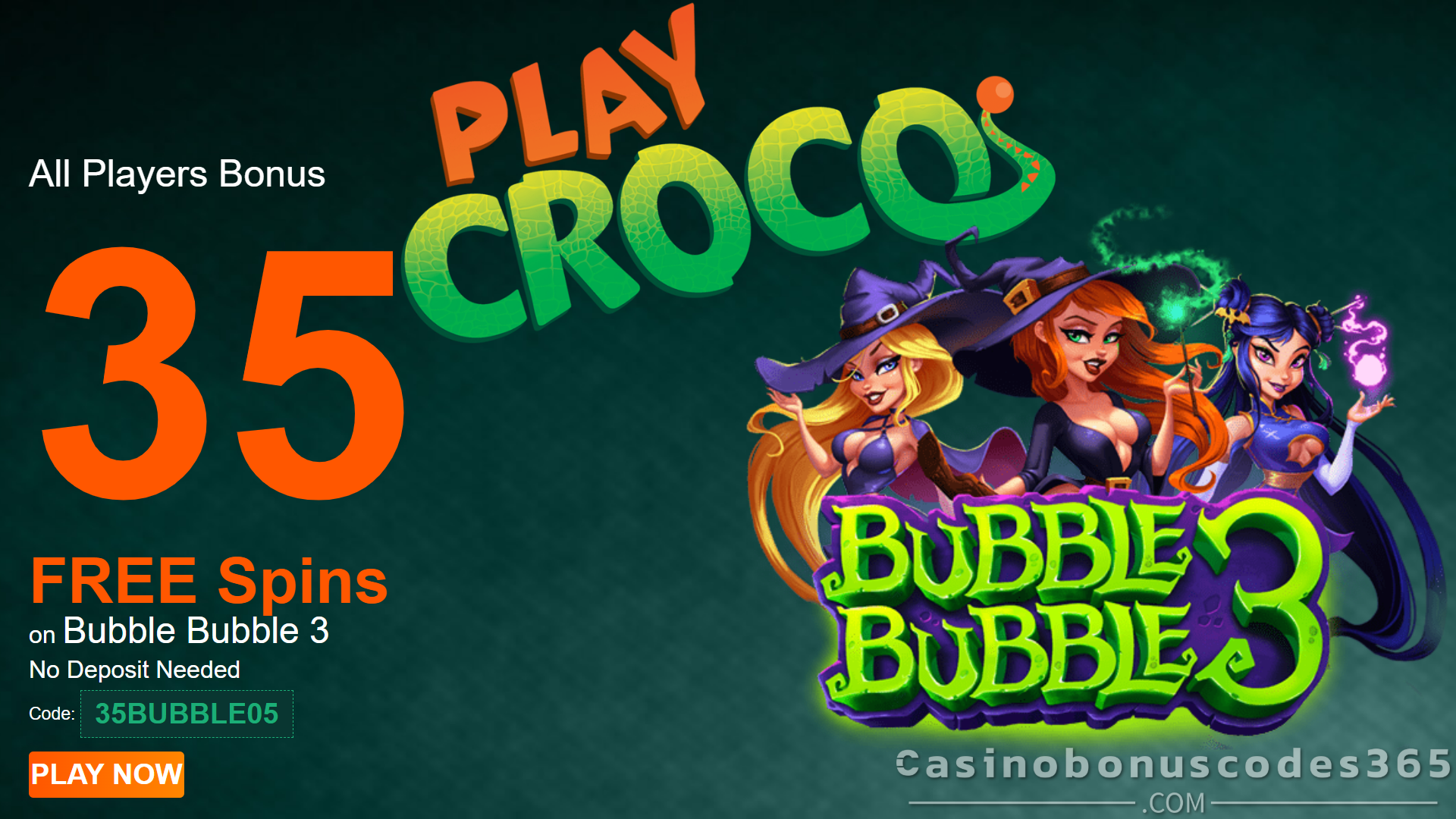 PlayCroco 35 FREE Spins on SpinLogic Gaming Bubble Bubble 3 May 2025 Bonus