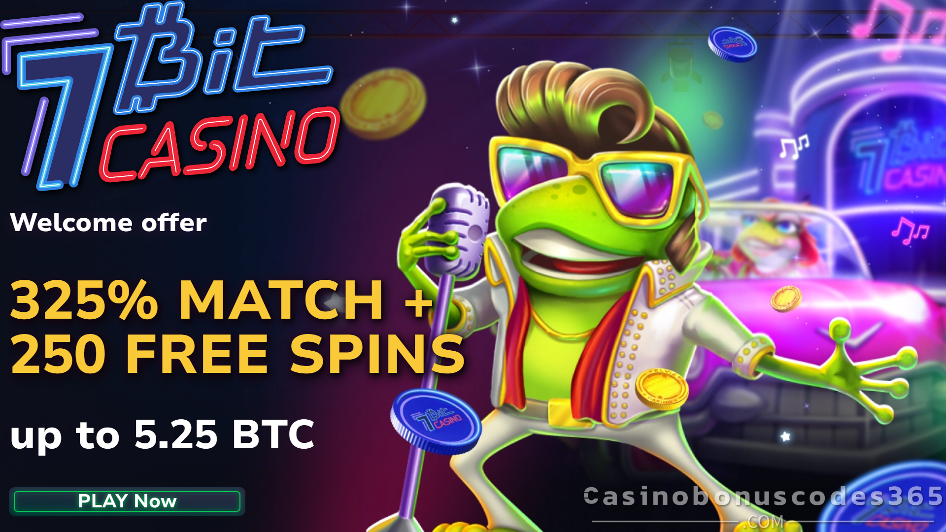 7BitCasino 5 BTC plus 100 FREE Spins Bitcoin Welcome Bonus