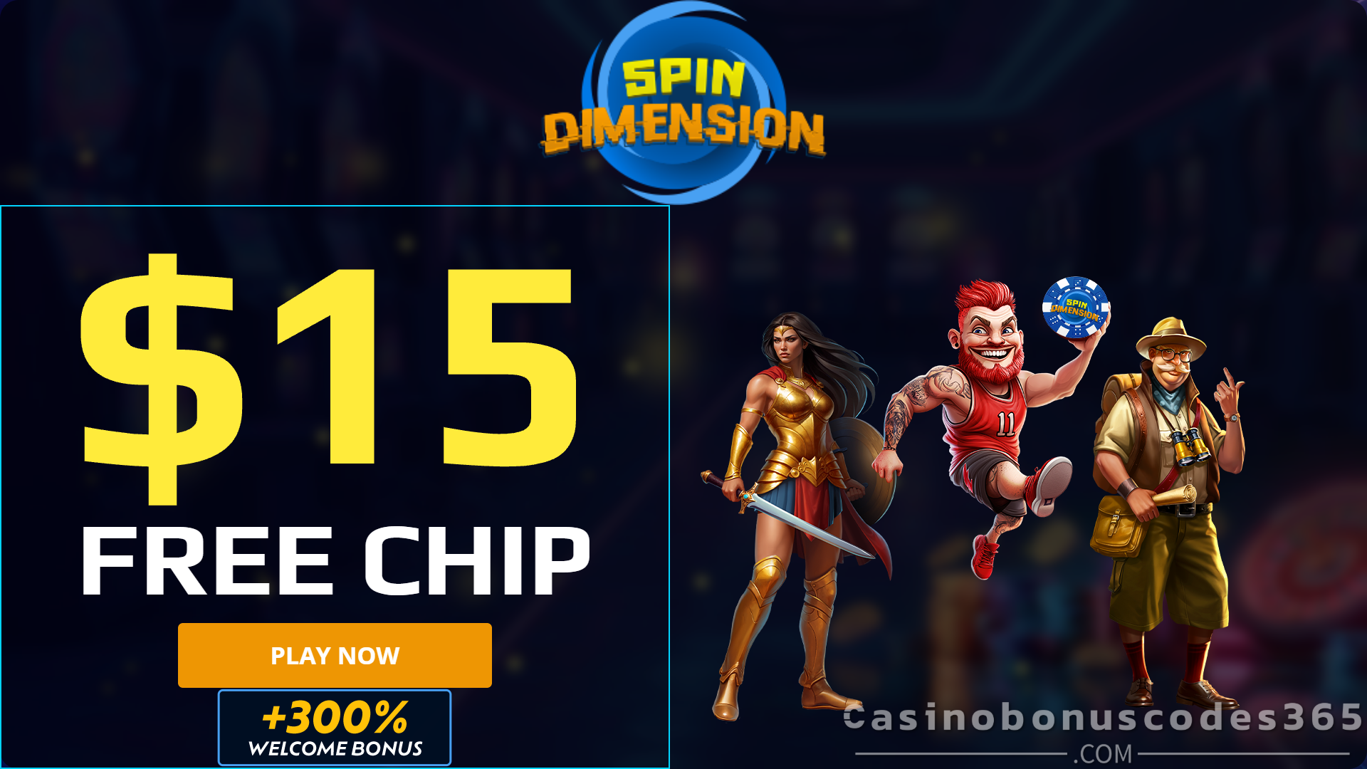 SpinDimension $15 FREE Chip Easter Promo No Deposit Required