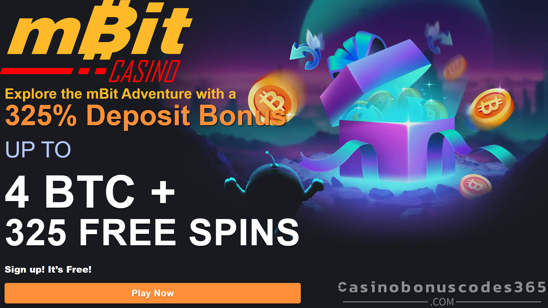 mBit Casino 4 BTC plus 300 FREE Spins Welcome Bonus
