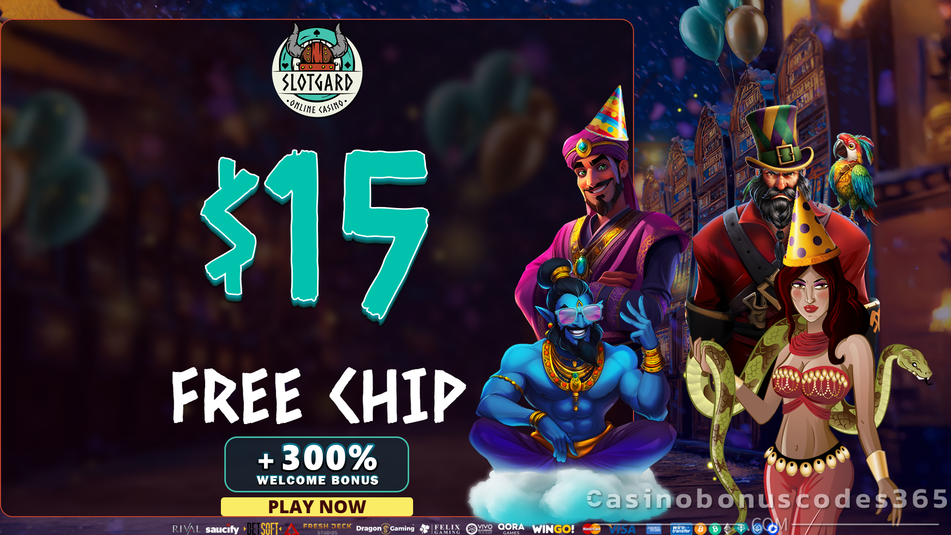 Slotgard Casino $15 FREE Chip No Deposit Bonus
