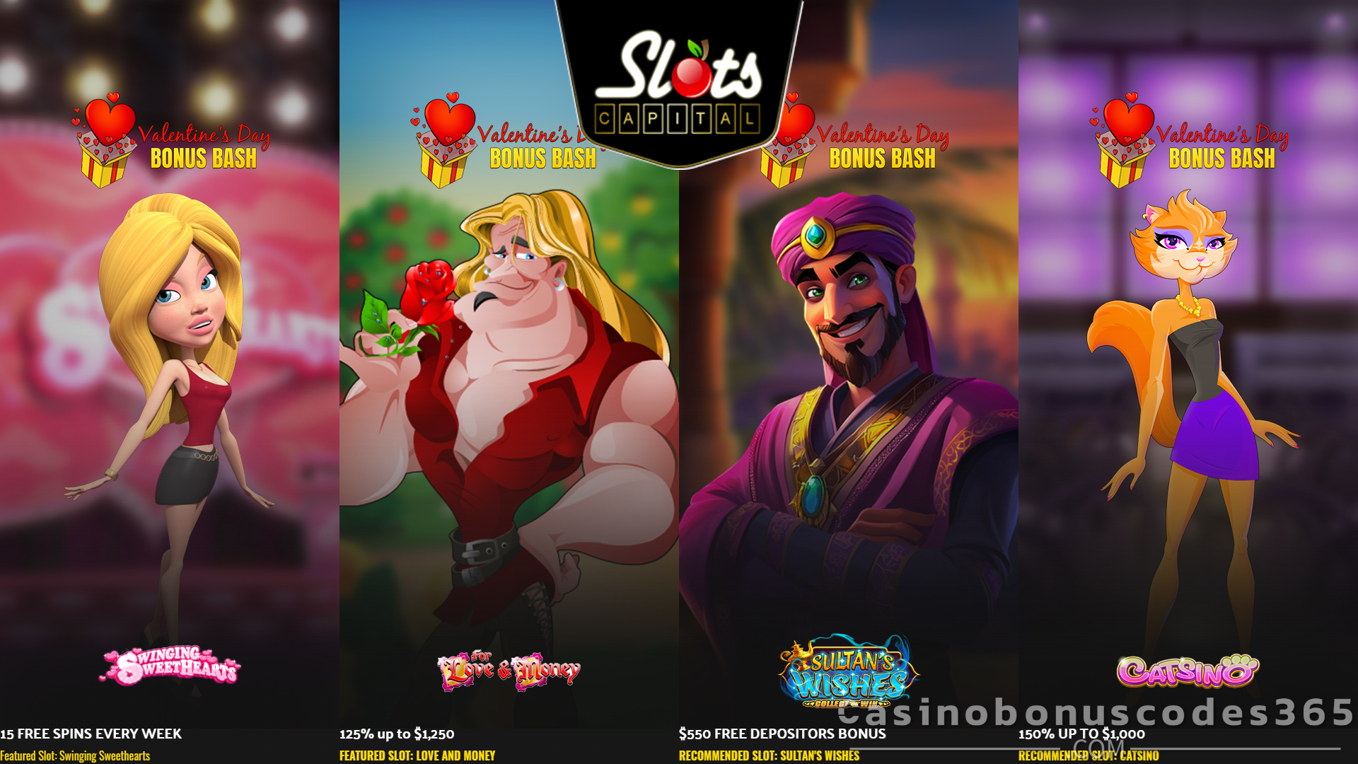 Slots Capital February Bonus Bash 250% up to $500 BIGBANG250