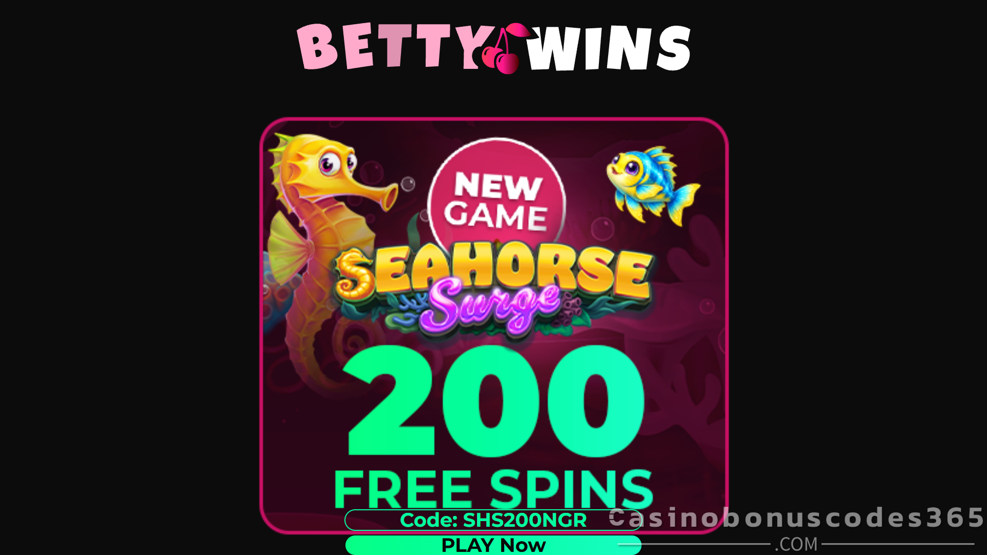 Betty Wins 200 FREE Spins on Seahorse Surge