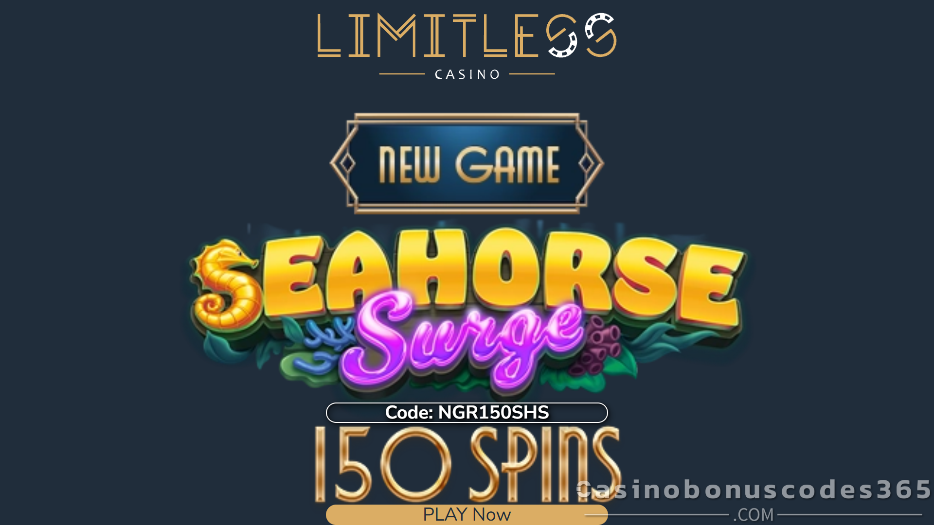 Limitless Casino 150 FREE Spins on Seahorse Surge