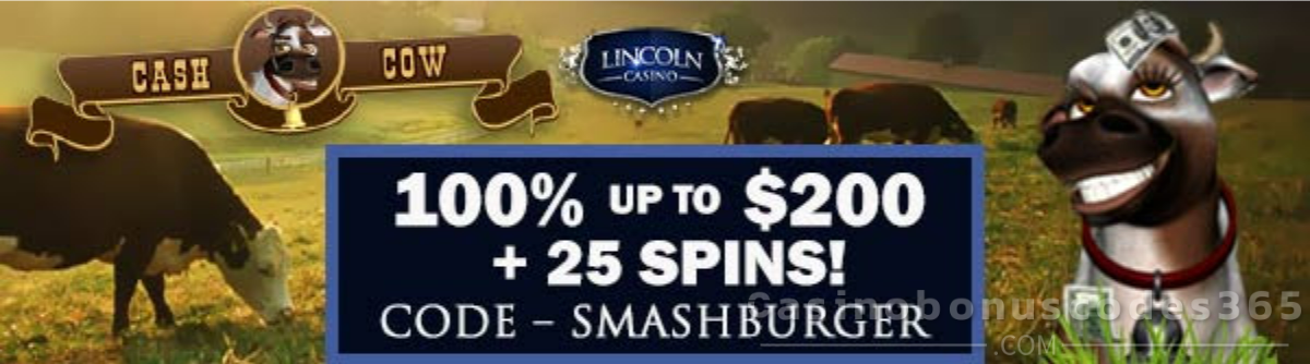 Lincoln Casino 100% Bonus up to $200 + 25 FREE Spins