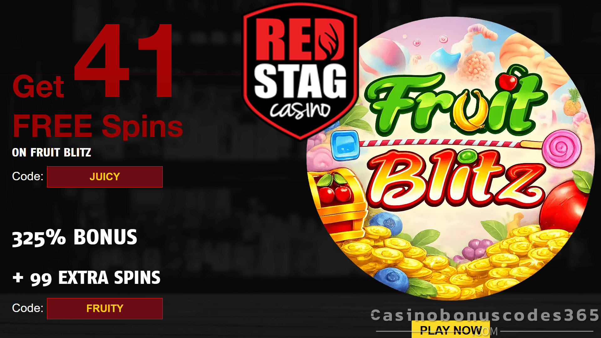 Red Stag Bonus Offer – 325% up to $1625 + 99 Free Spins on Fruit Blitz