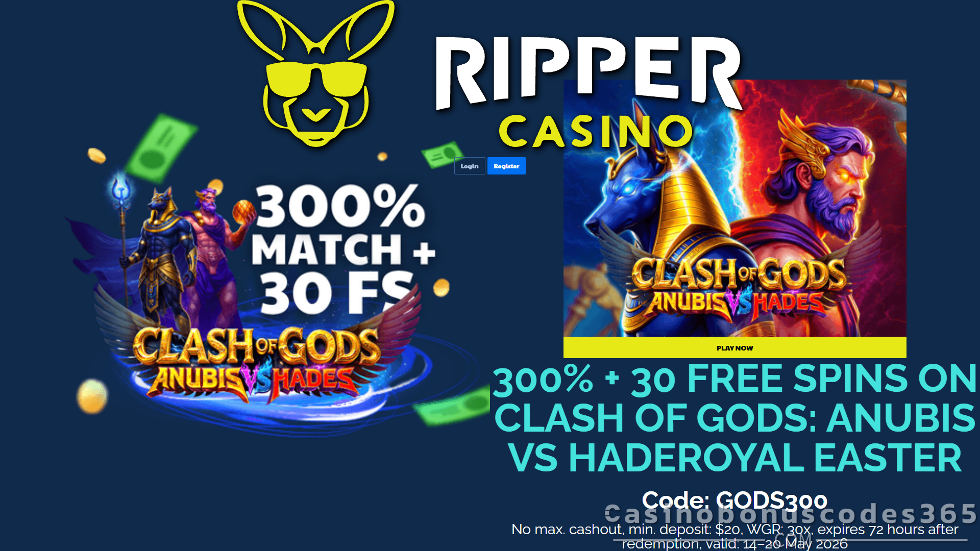 Ripper Casino Bonus Offer – 300% Match + 30 Free Spins