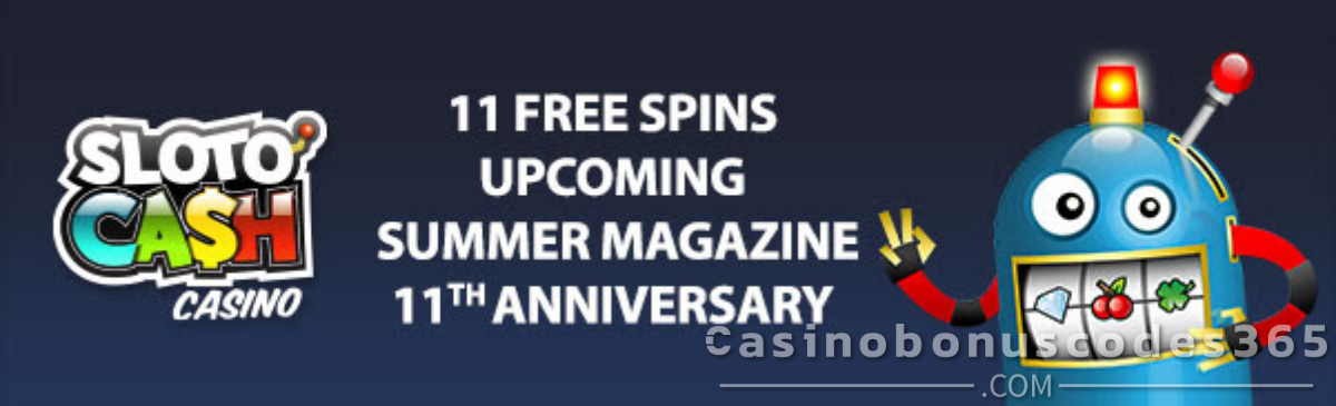 SlotoCash Bonus Offer – 11 Free Spins