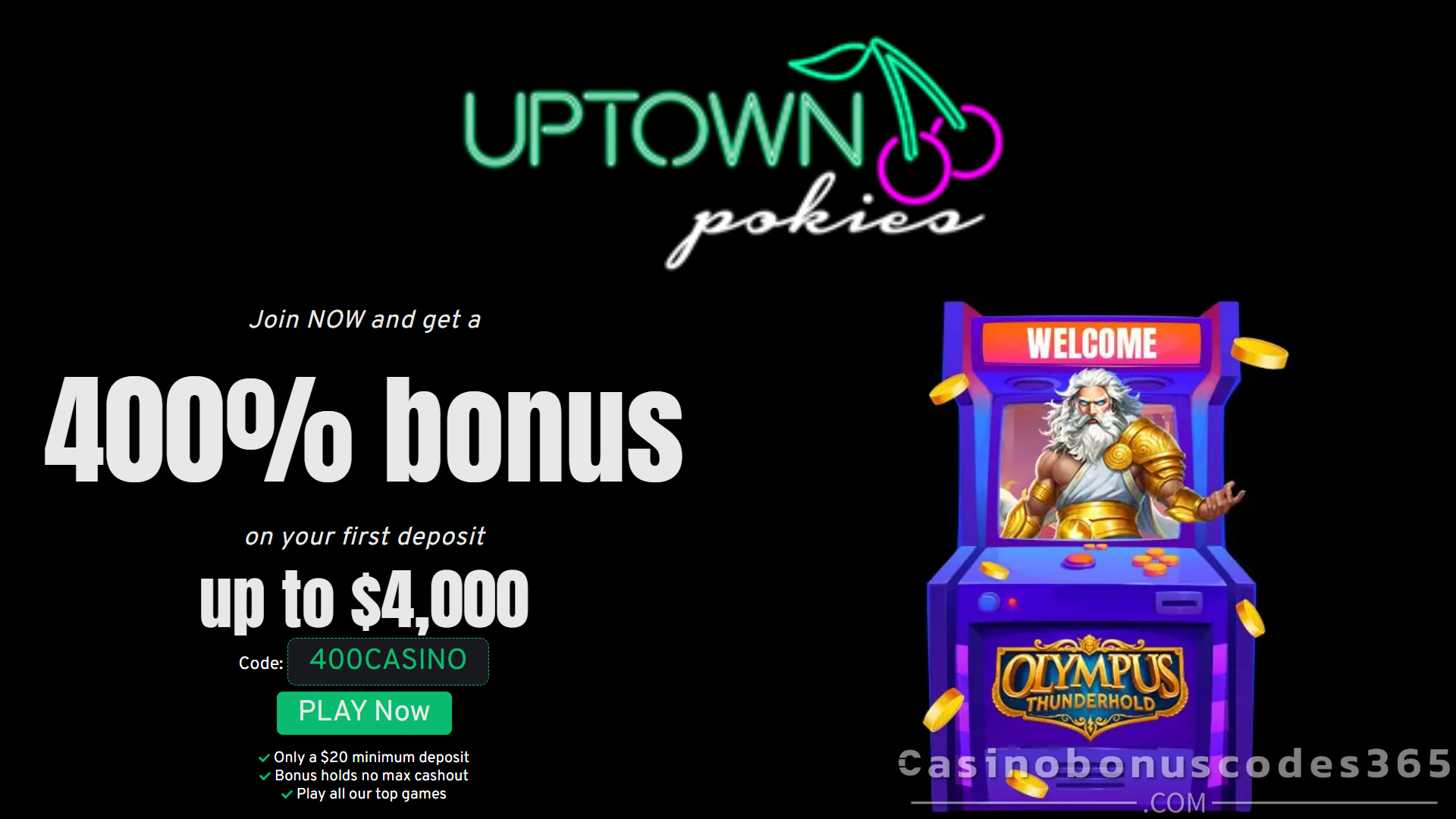 Uptown Pokies Bonus Offer – 15 Free Spins