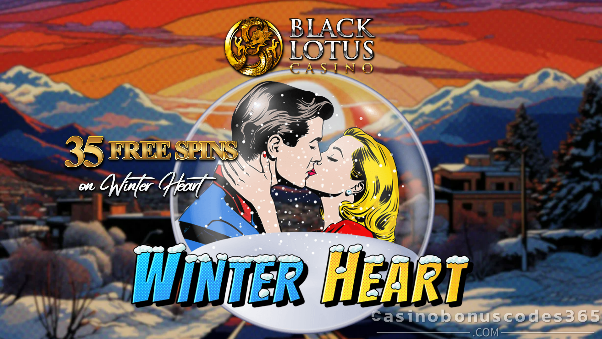 Black Lotus Casino 35 FREE Spins on Winter Heart