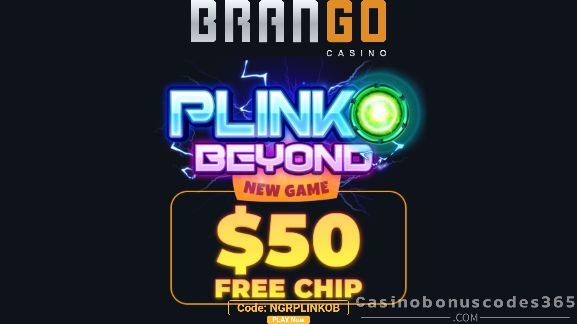 Casino Brango $50 Free Chip on Plinko Beyond