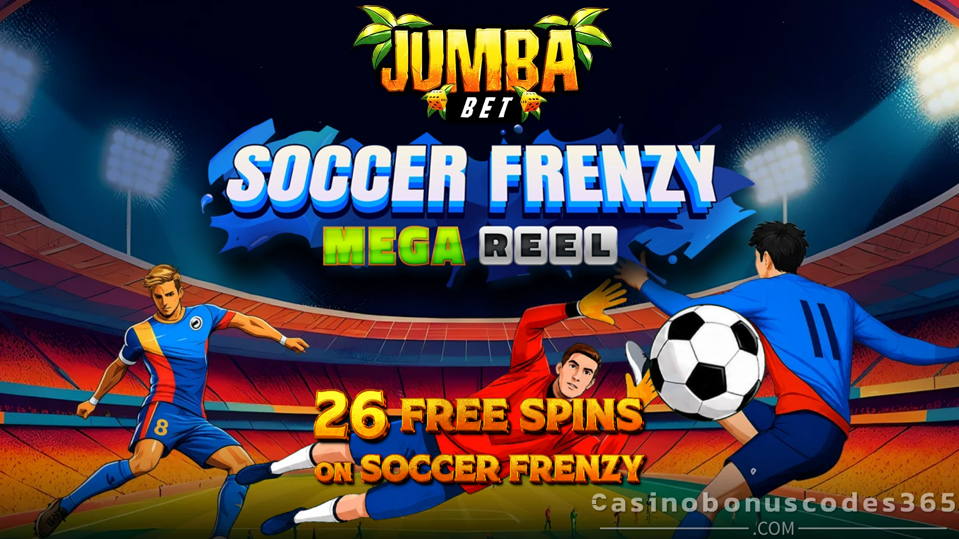 Jumba Bet Casino 26 FREE Spins on Soccer Frenzy