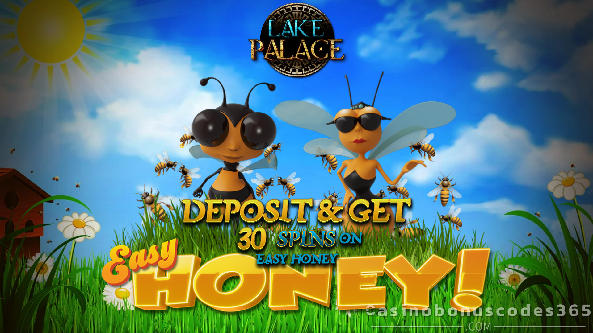Lake Palace Casino Deposit and get 30 FREE Spins on Easy Honey