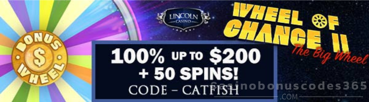 Lincoln Casino 100% up to $200 + 50 FREE Spins
