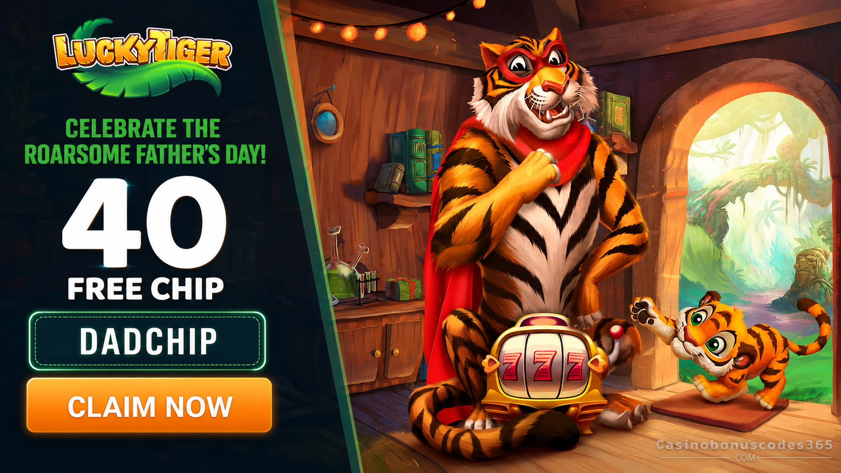 Lucky Tiger Casino $40 Father's Day Free Chip
