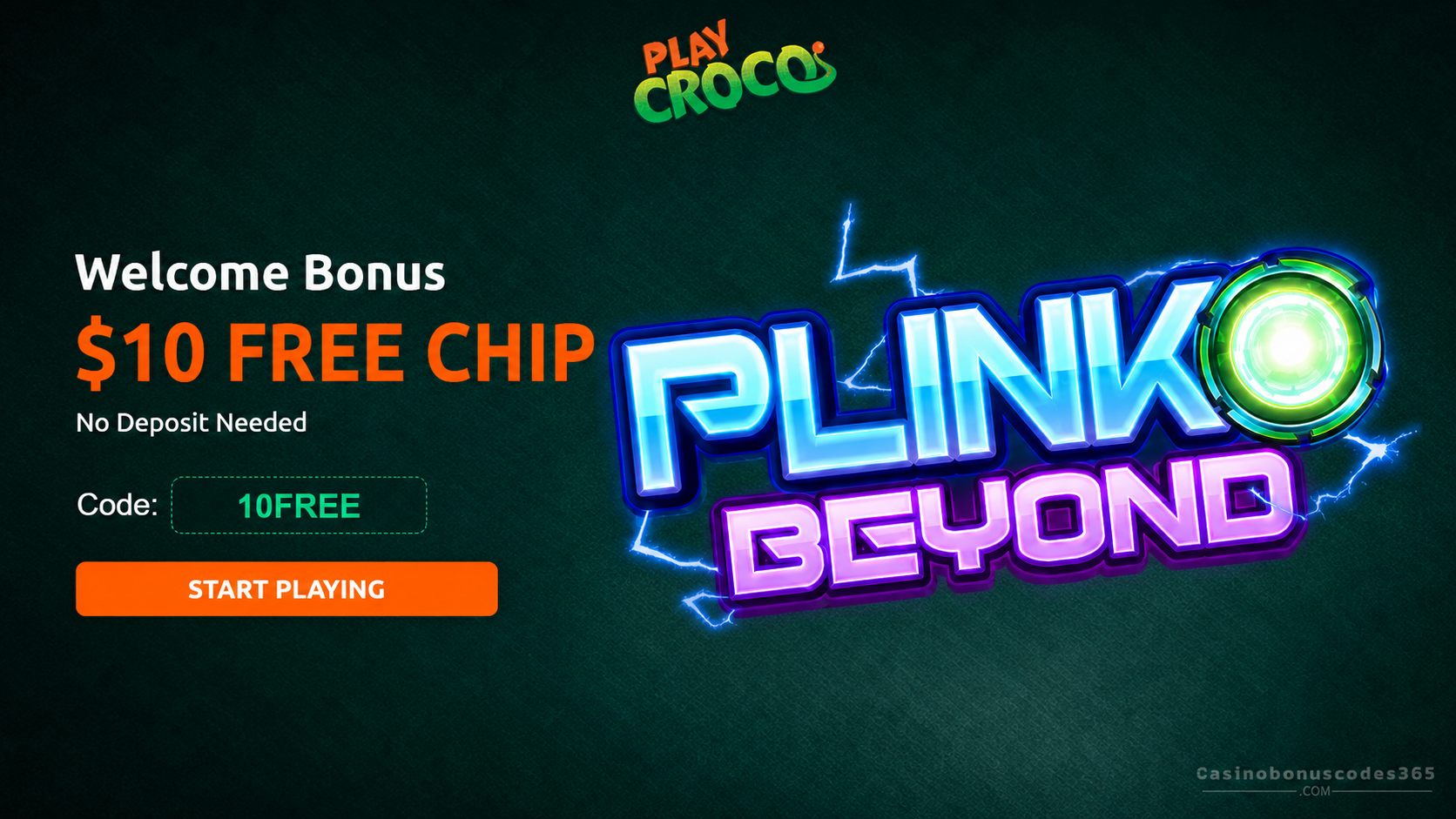 PlayCroco $10 Free Plinko Beyond