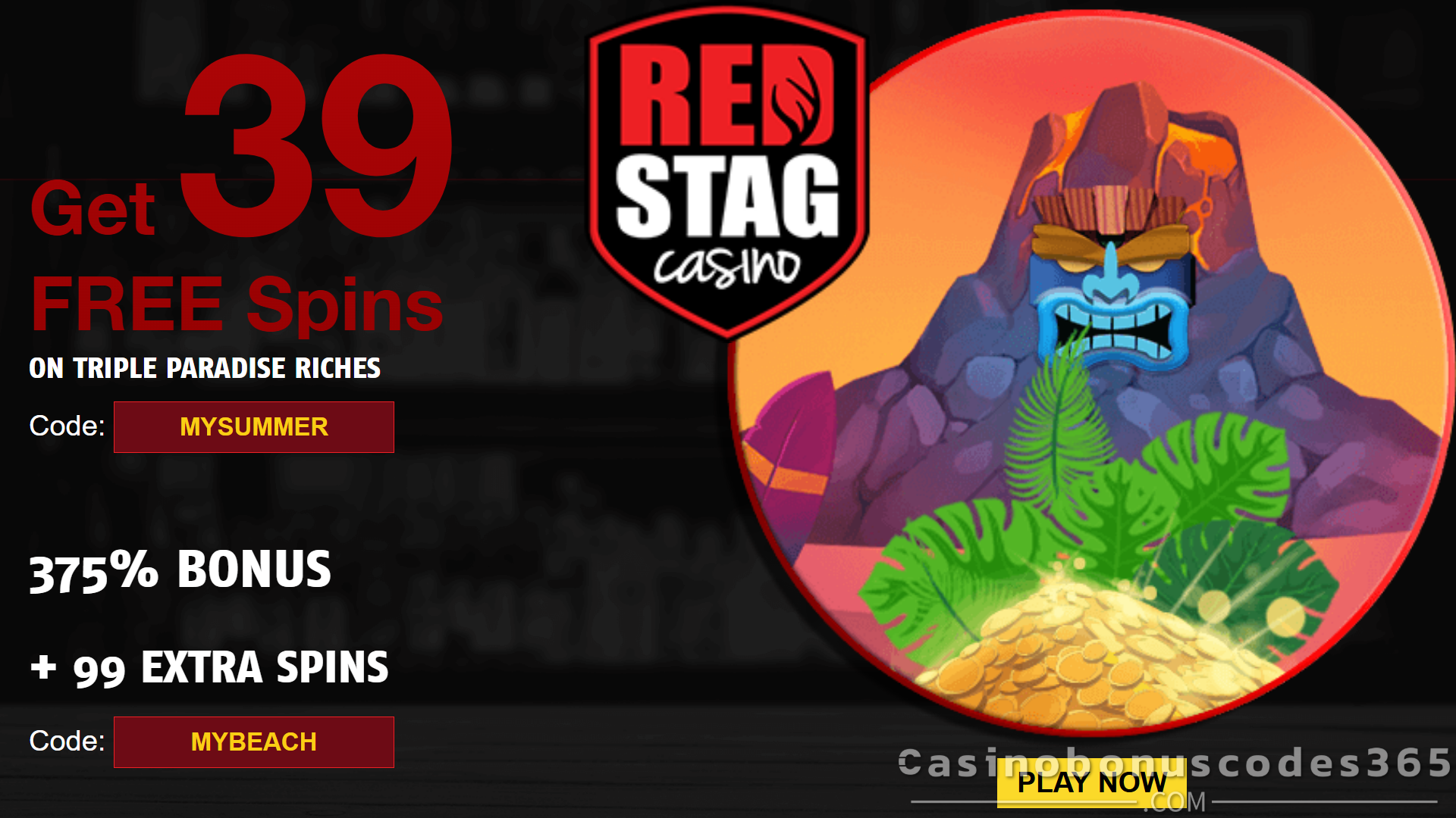Red Stag Bonus Offer – 39 no-deposit FREE Spins