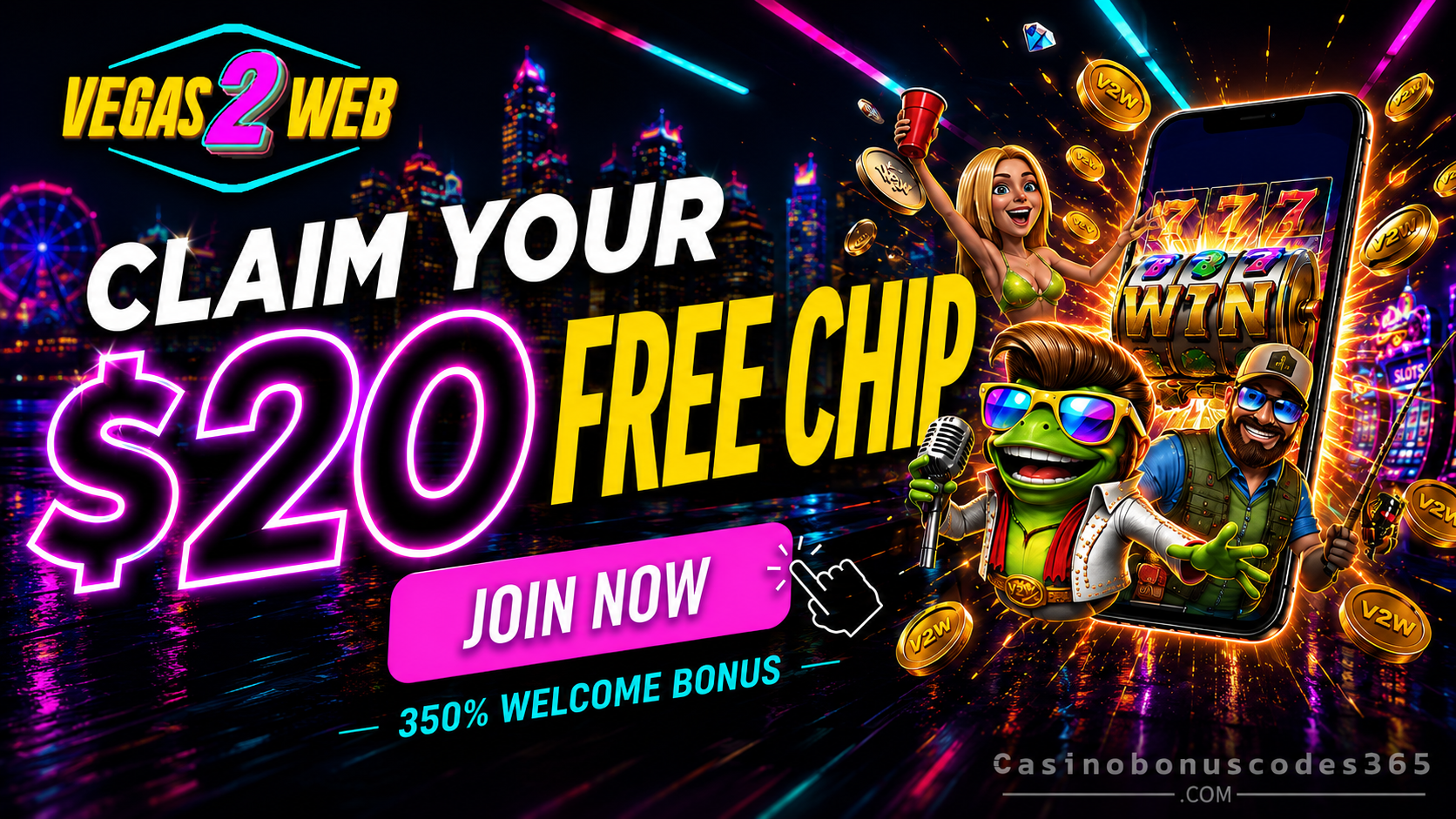 Vegas2Web Casino $20 Free Chip