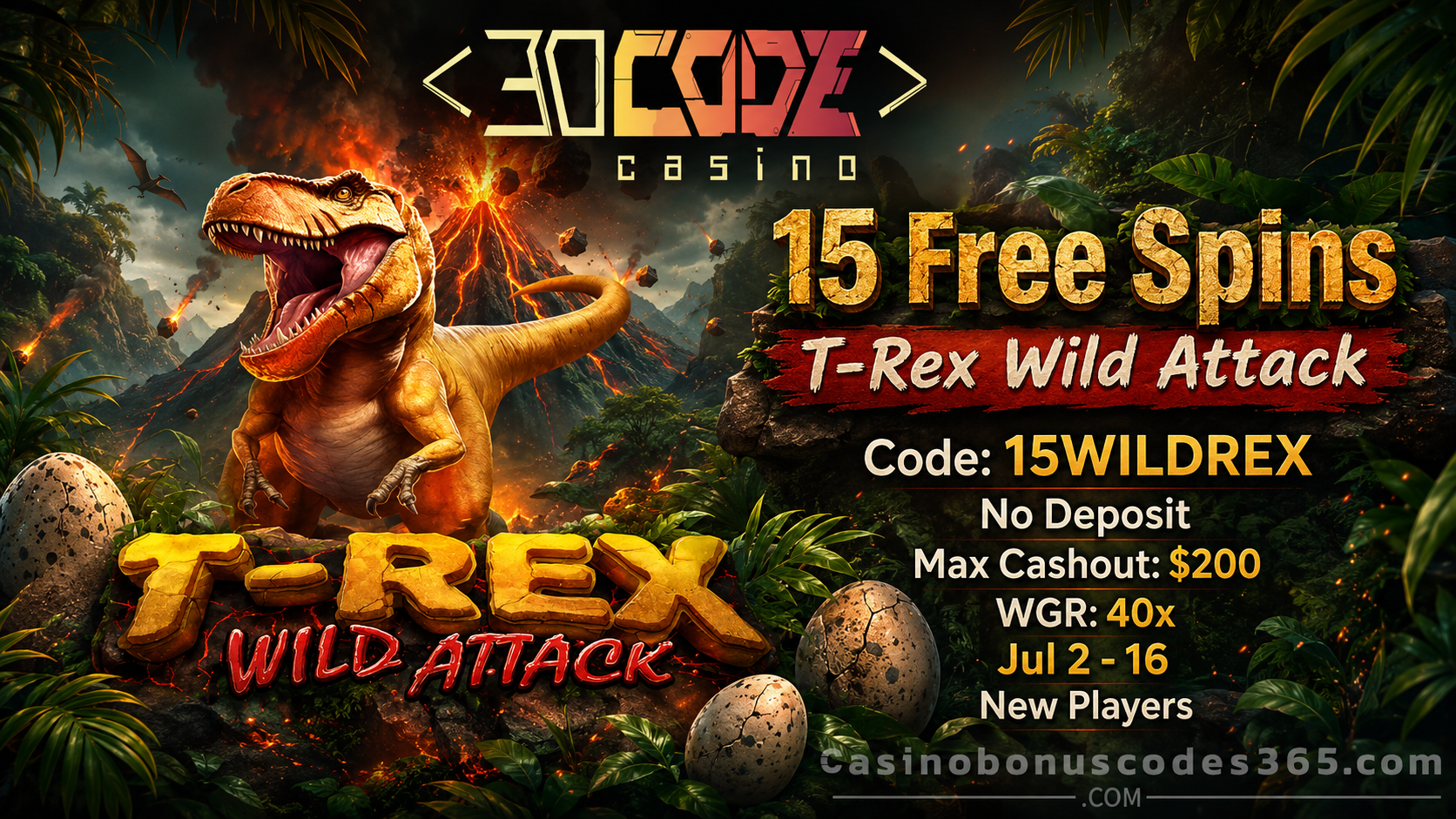 Decode Casino Bonus Offer – 15 no-deposit FREE Spins