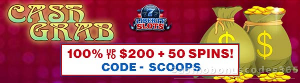Liberty Slots 100% bonus and 50 FREE Spins