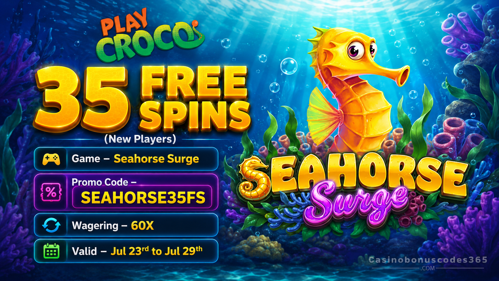 PlayCroco 35 FREE Spins