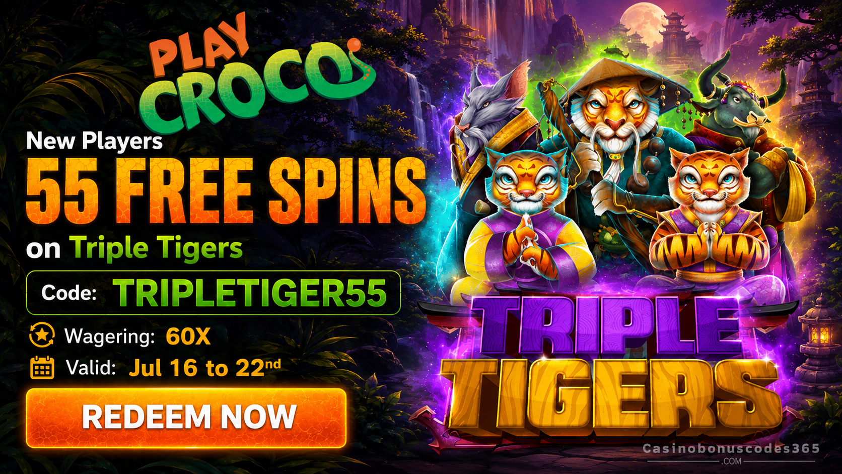 PlayCroco 55 FREE Spins
