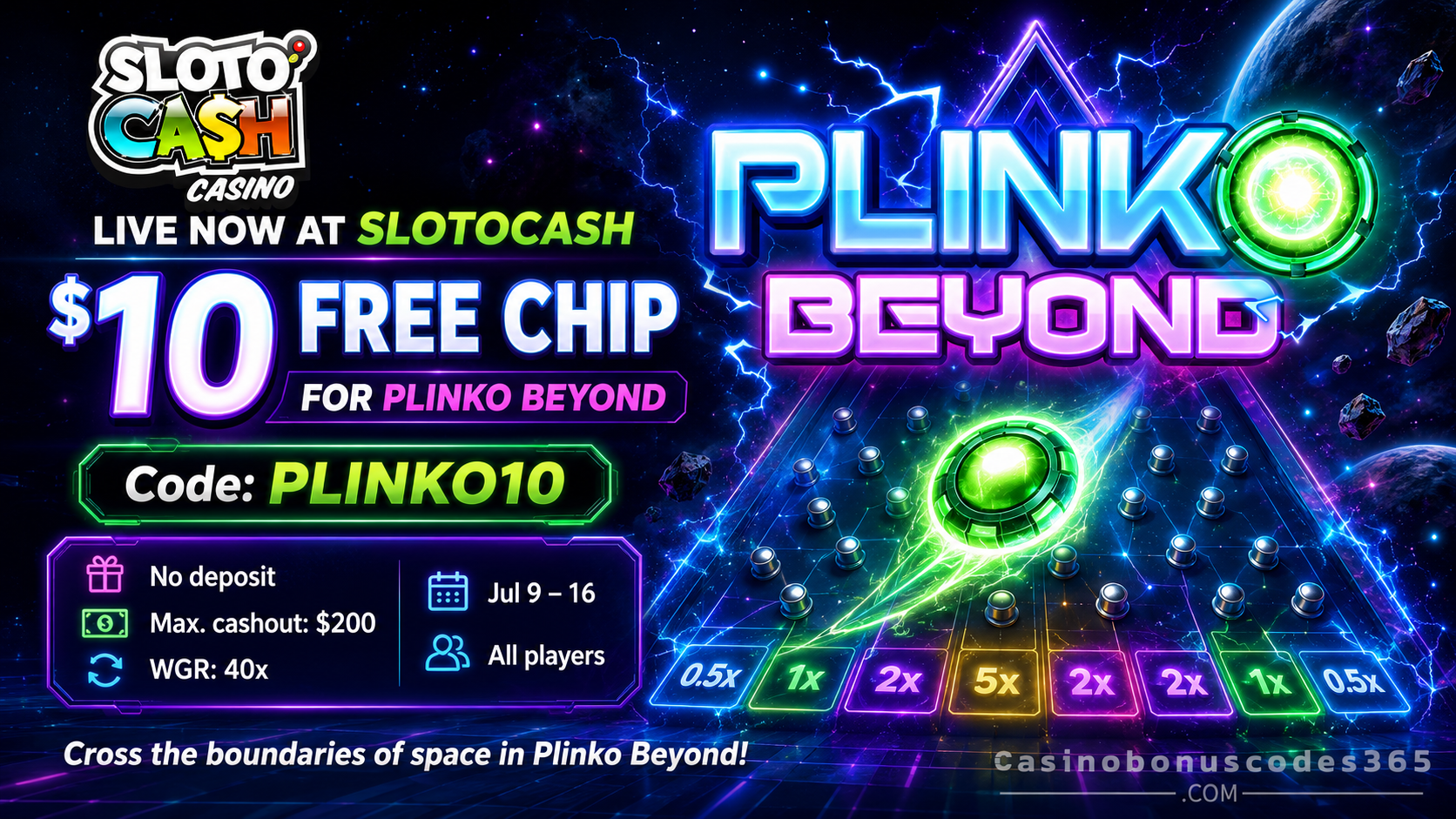 SlotoCash Bonus Offer – $10 no-deposit free chip