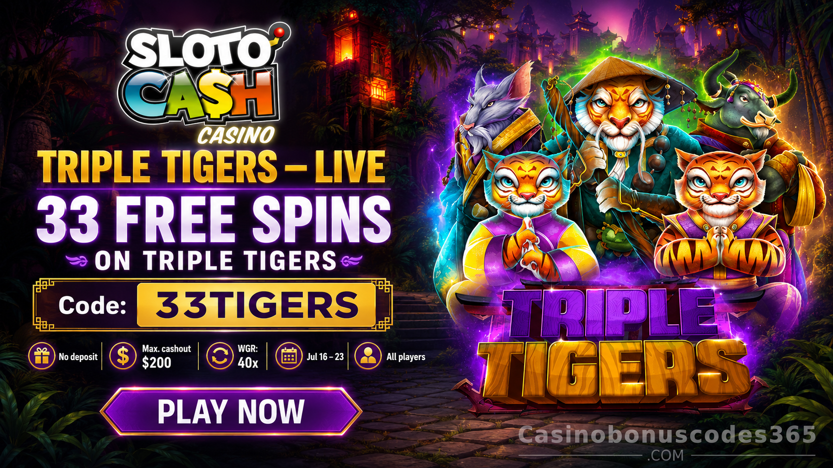 SlotoCash Bonus Offer – 33 no-deposit FREE Spins