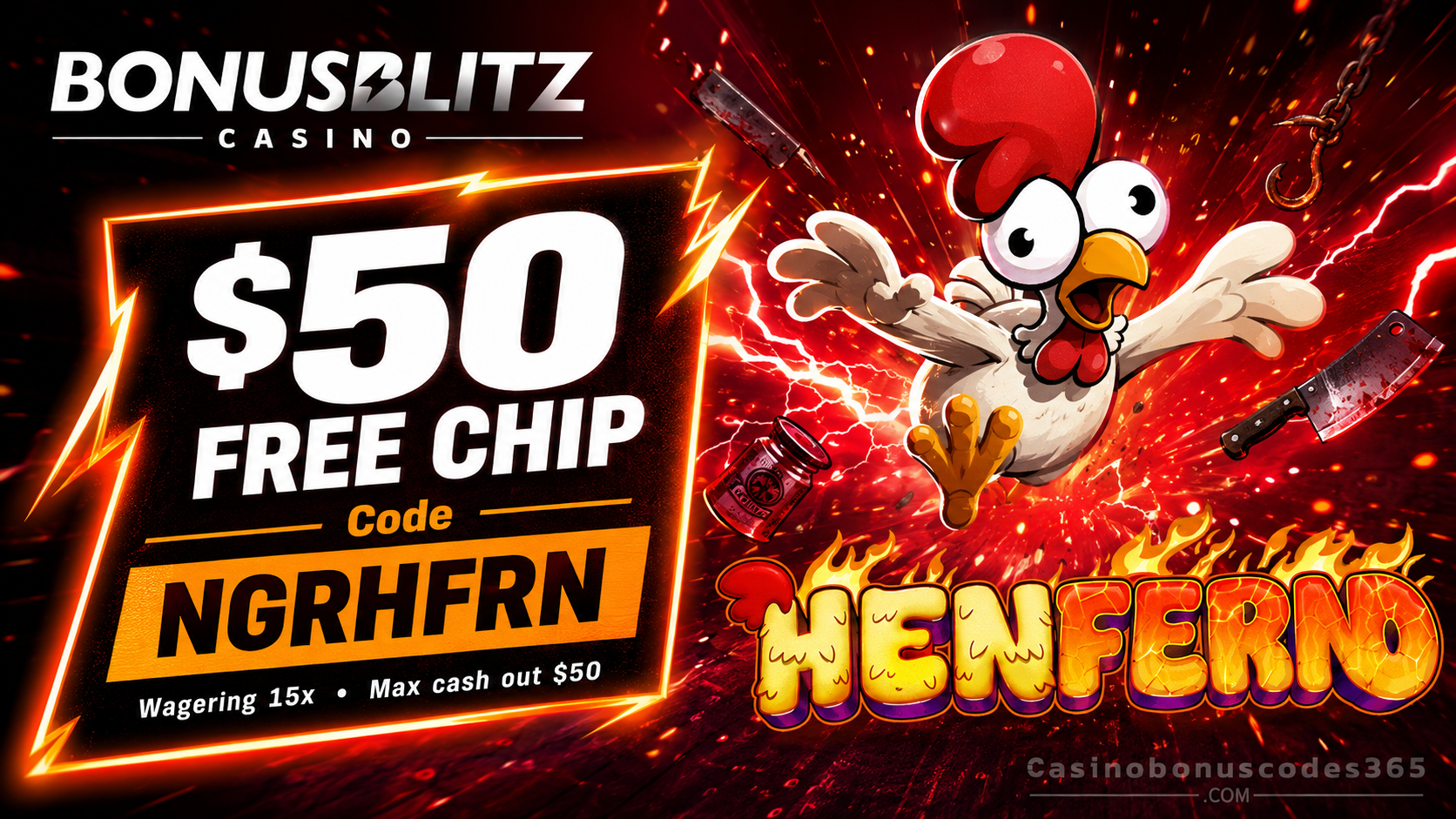 BonusBlitz $50 FREE CHIP on Henferno